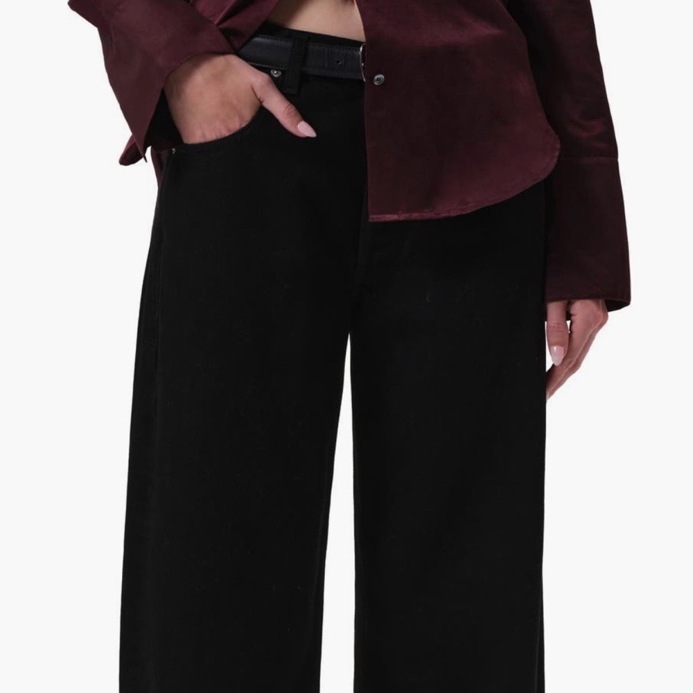 Citizens Of Humanity Black Wide Leg Jeans